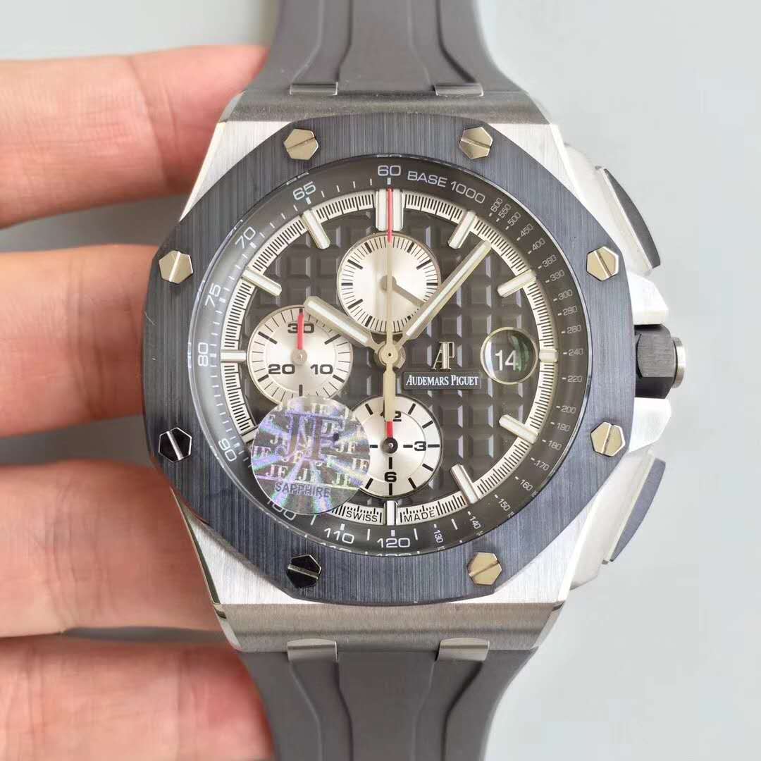 JF廠 愛彼 AP ROYAL OAK OFFSHORE 皇家橡樹離岸型系列 Black DLC for Marcus London 搭載上海7750自動計時機芯 白色膠帶