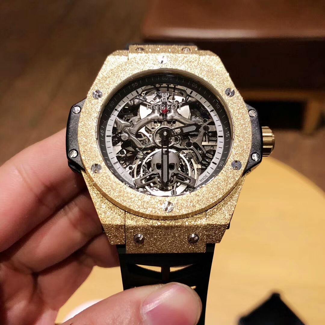 HUBLOT恒寶大爆炸系列刺青新款義大利真牛皮錶帶原裝折疊扣搭載進口全自動機械機芯