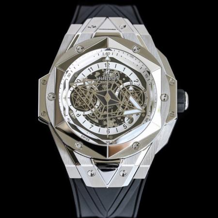 Hublot 宇舶 Big Bang Sang Bleu II 刺青男士機械腕表418.NX.2001.RX.MXM20 采用ETA7750全自動計時機芯 藍寶石玻璃永不刮花 尺寸45mm