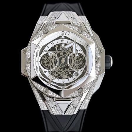 Hublot 宇舶 Big Bang Sang Bleu II 刺青男士機械腕表 采用ETA7750全自動計時機芯 藍寶石玻璃永不刮花 尺寸45mm